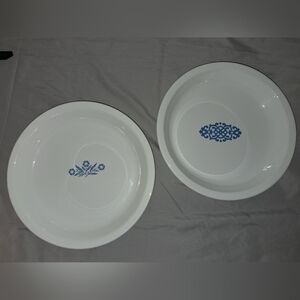 Set Of 2 Corningware Vintage Pie Dishes, Cornflower, 9 Inch, P-309